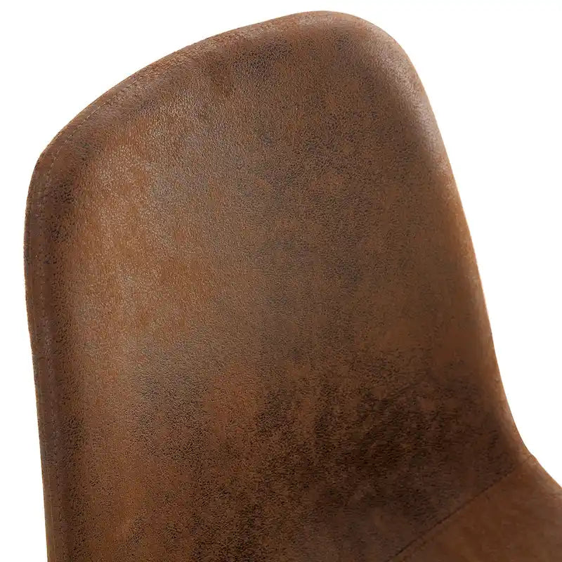 Modern Dining Set with Rectangular Table &amp; Round Corner Chairs