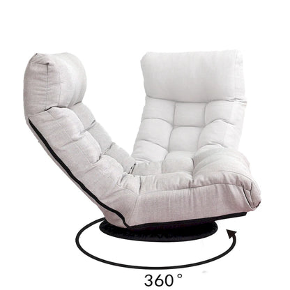 Upholstered Armless Recliner Set with Ottoman and Adjustable Headrest