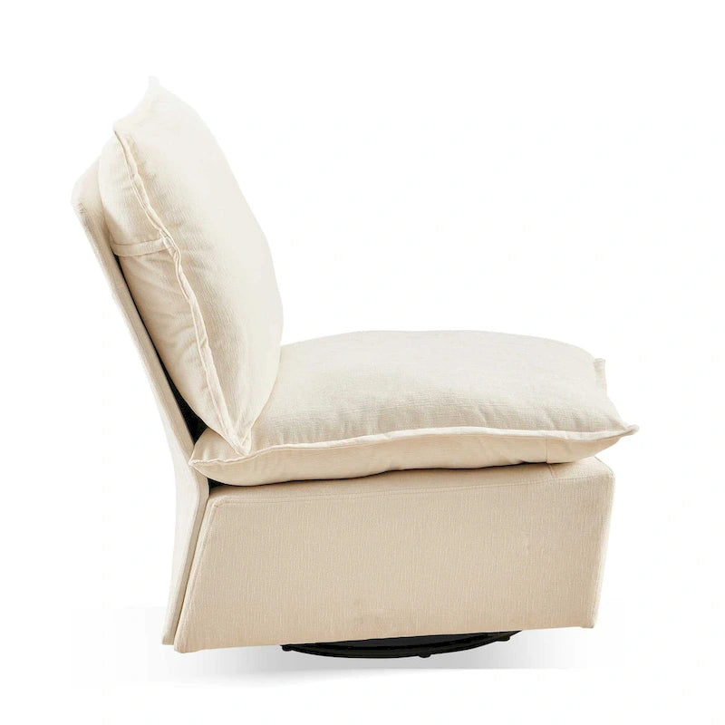 28.74 Chenille Upholstered 360 Swivel Rocking Chair
