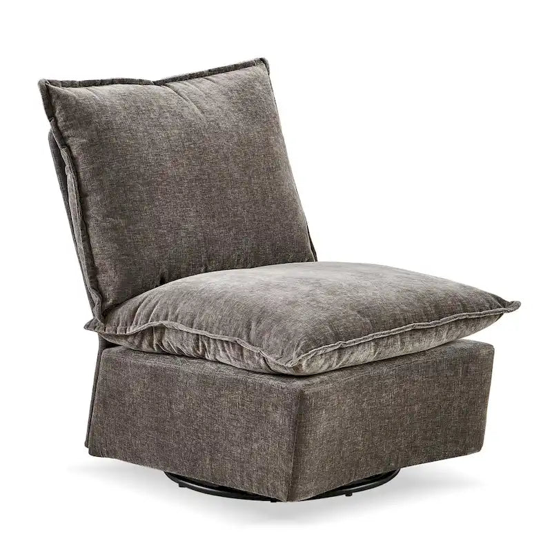 28.74 Chenille Upholstered 360 Swivel Rocking Chair