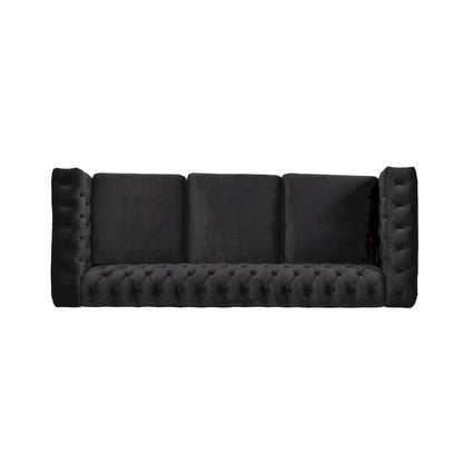 Chesterfield 3-seater Sofa with Button Tufting and Nailheads
