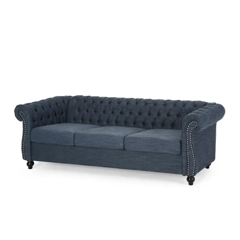 Chesterfield Button Tufted 3-seater Sofa with Nailheads