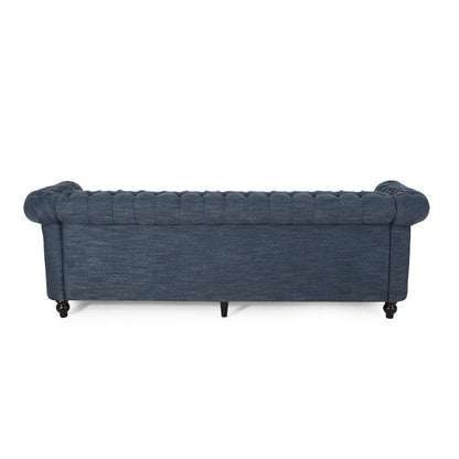 Chesterfield Button Tufted 3-seater Sofa with Nailheads