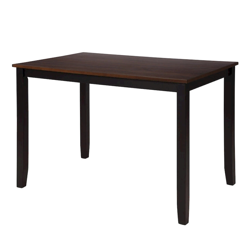 Black 5-Piece Wooden Dining Table Set with Rectangular Table &amp; 4 Chairs