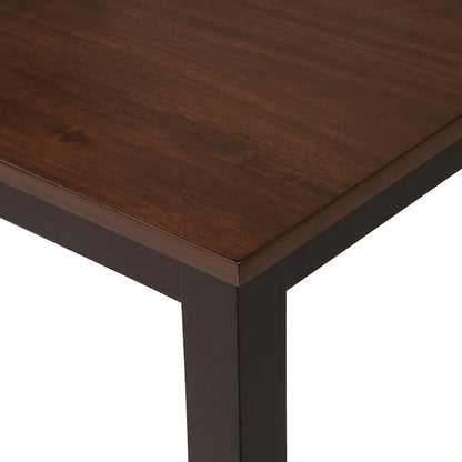 Black 5-Piece Wooden Dining Table Set with Rectangular Table &amp; 4 Chairs