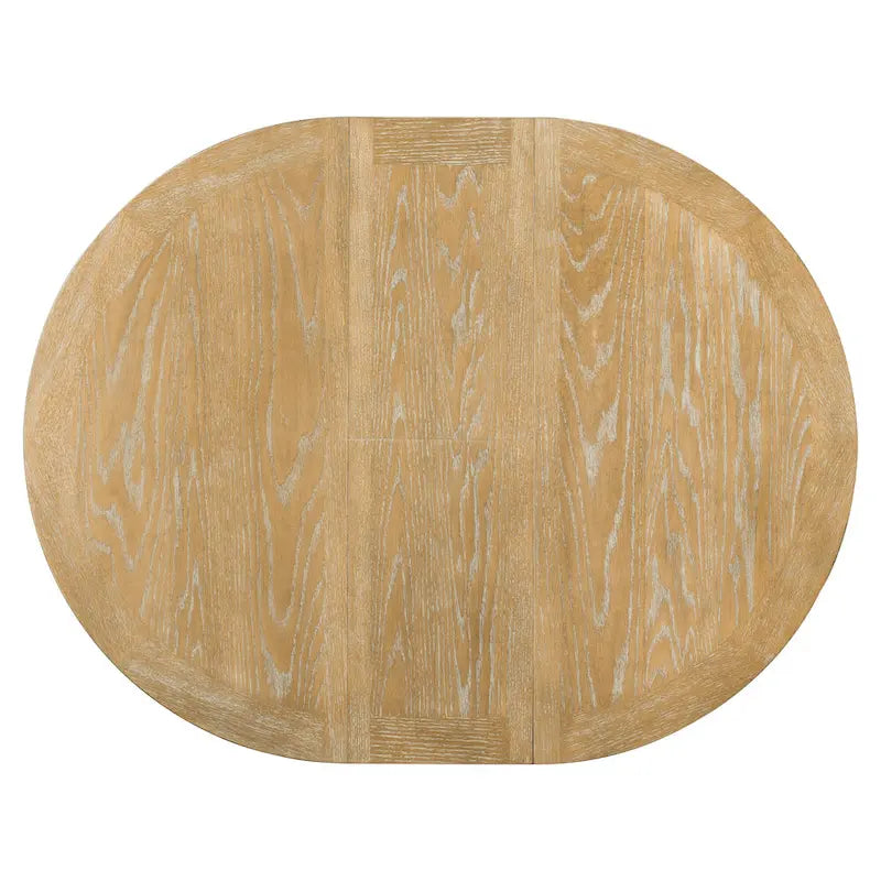 Retro 5-Piece Wooden Dining Table Set with Extendable Round Table &amp; 4 Chairs