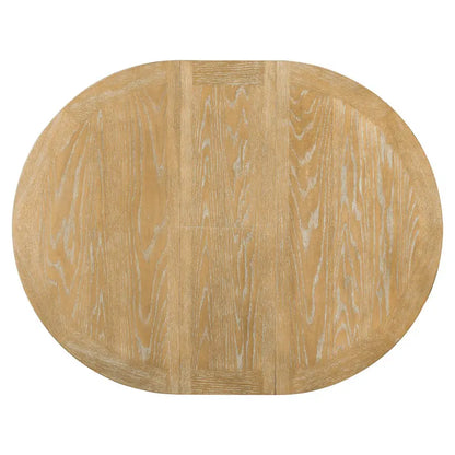 Retro 5-Piece Wooden Dining Table Set with Extendable Round Table &amp; 4 Chairs