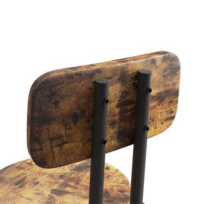 Modern Style 3-Piece Dining Set with Square Table, Partition and 2 Bar Stools