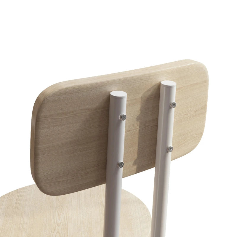 Modern Style 3-Piece Dining Set with Square Table, Partition and 2 Bar Stools