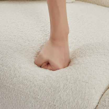 64 Classic Fabric 2-Seater Sofa with Wood Frame &amp; 2 Pillows