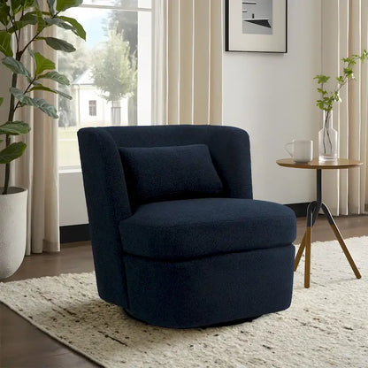 Swivel Upholstered Accent chair With pillow