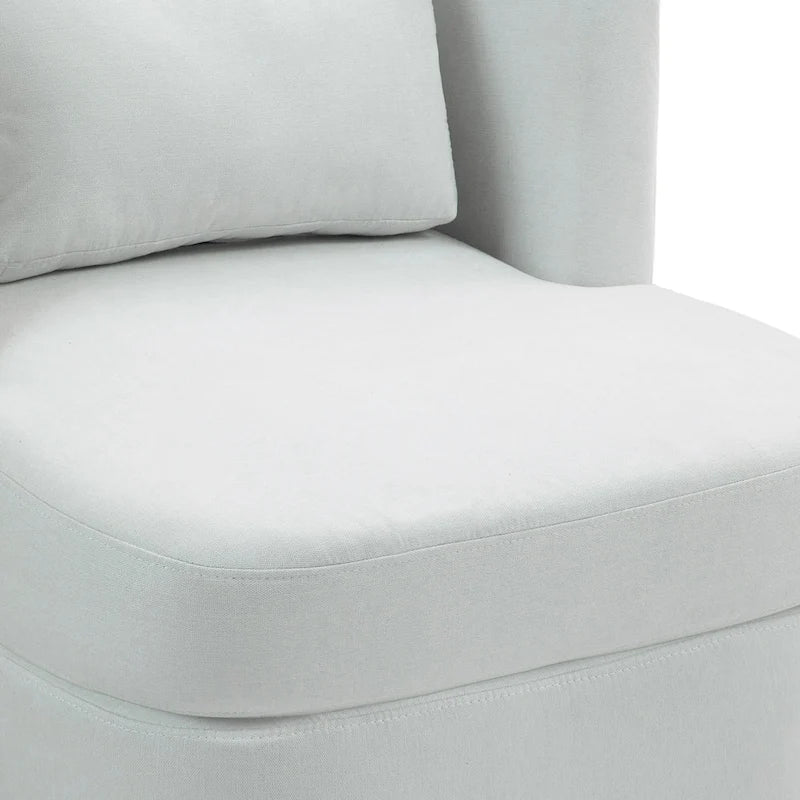 Swivel Upholstered Accent chair With pillow