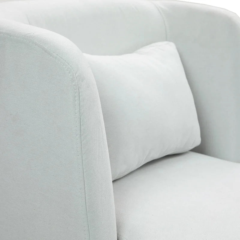 Swivel Upholstered Accent chair With pillow