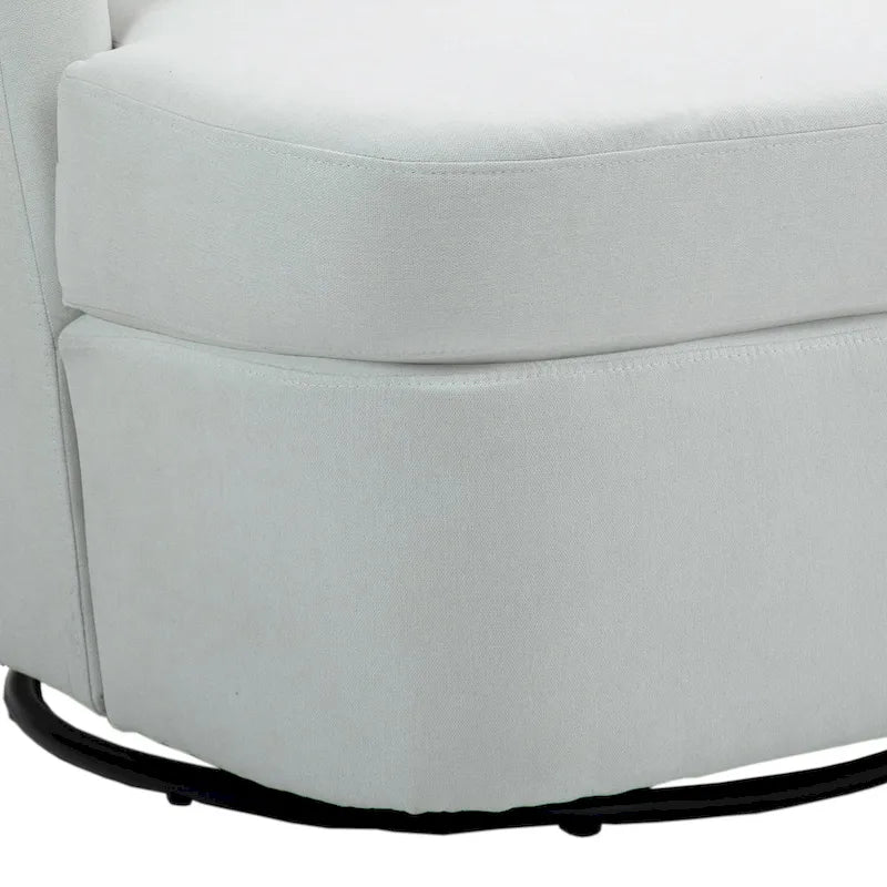 Swivel Upholstered Accent chair With pillow