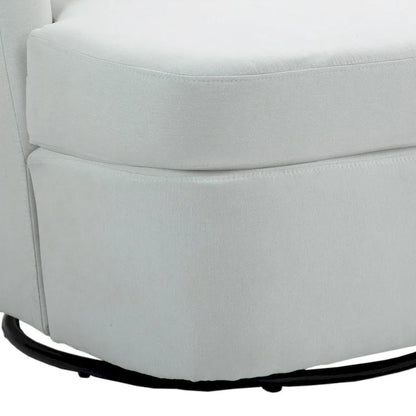 Swivel Upholstered Accent chair With pillow