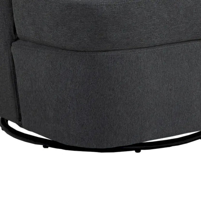 Swivel Upholstered Accent chair With pillow