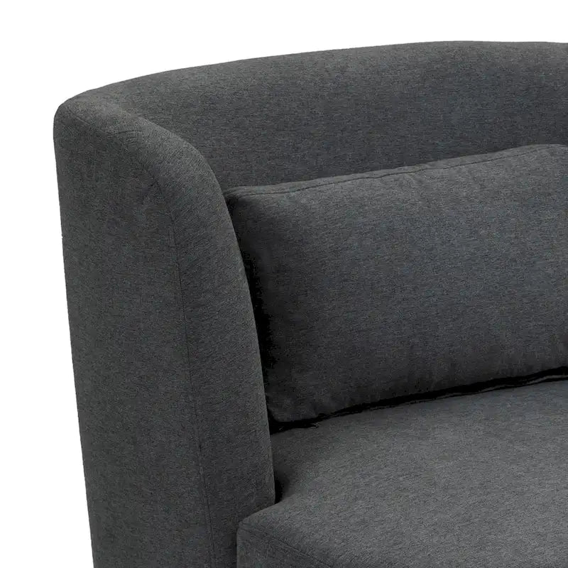 Swivel Upholstered Accent chair With pillow