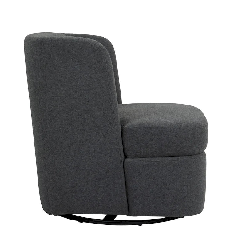Swivel Upholstered Accent chair With pillow