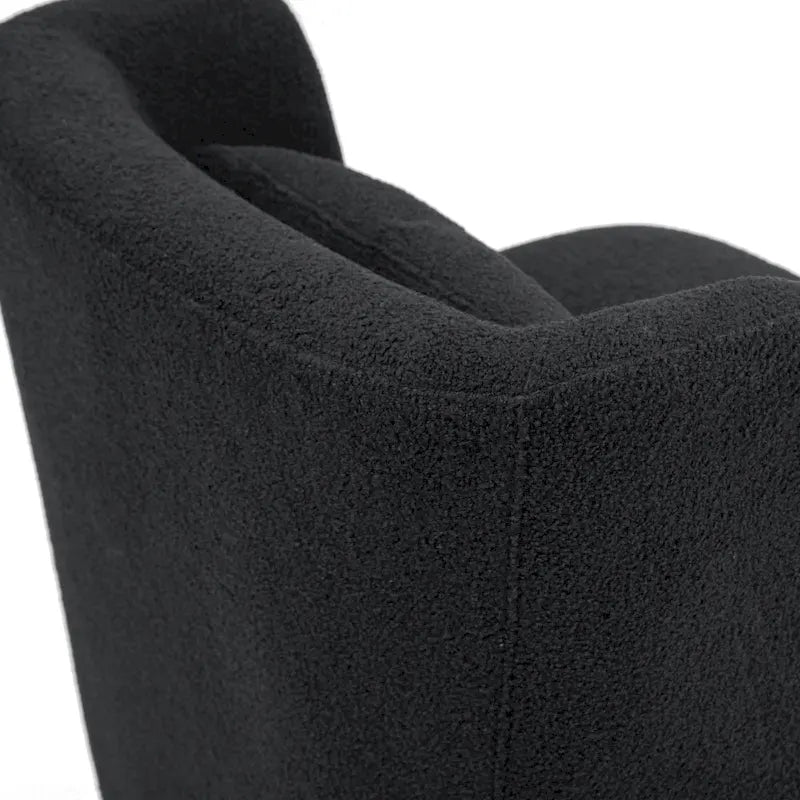 Swivel Upholstered Accent chair With pillow
