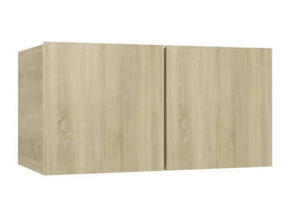 6-Piece TV Unit Set, Oak Finish, Maisonpuretop Chipboard 01312JHJV