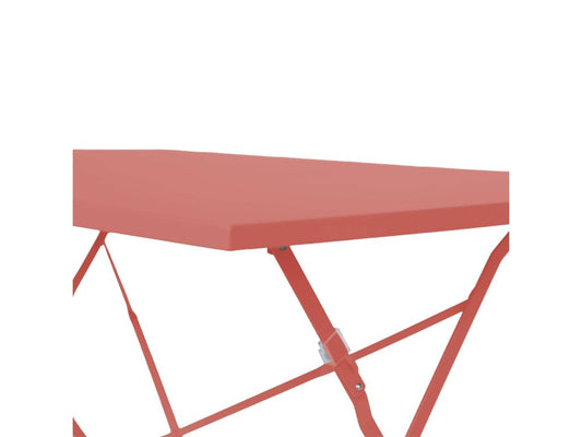 Rectangular folding metal bistro garden table 110x70cm - 4 seats 48562PXEG