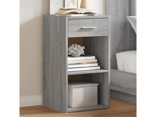 Artvivrestore bedside table, grey, 35x34x65 cm, engineered wood, 98376OTAN