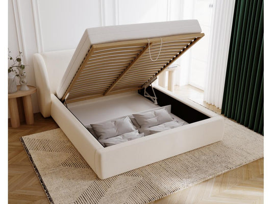 Maisonpuretop Double Bed 140x200 Maisonpuretop Upholstered Bed with Rounded Headboard 140x200 Grey Maisonpuretop 21 80514TLUK