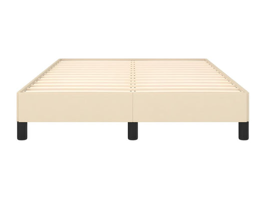 Bed frame without mattress cream 120x190 cm fabric 61310HZWV