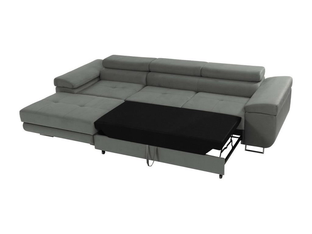 Maisonpuretop Eliferu 102 Grey Corner Sofa with Sleeping Function and Bed Box, 280cm, 35353OJEU