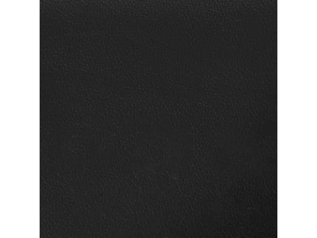 Bed with black mattress 100x200 cm faux leather 34726BSNO