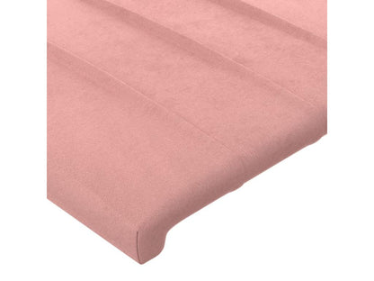 Pink LED Headboard 180x5x118/128 cm Velvet 12816ZVKU