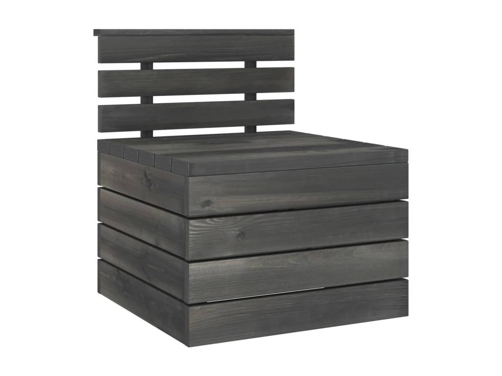 2-piece pallet garden furniture set, solid pine wood, dark grey, 47280EKIC