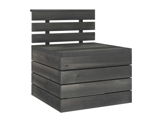 2-piece pallet garden furniture set, solid pine wood, dark grey, 47280EKIC