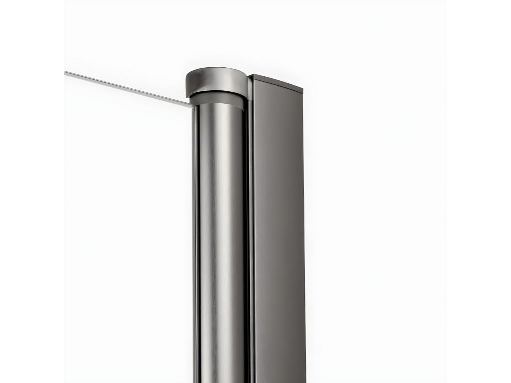 170cm Brushed Stainless Steel Hinged Shower Door Parisianestop GUNMETAL BRUSHED 15163HZDK