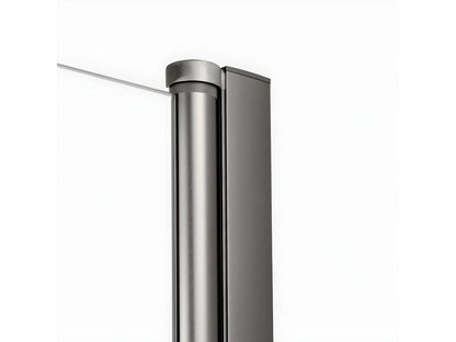 80cm hinged shower door in brushed stainless steel, Parisianestop GUNMETAL BRUSHED 34950UZUQ