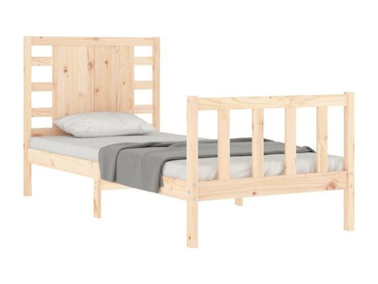 Bed frame without mattress, solid pine wood 86944XPRD