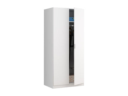 Wardrobe with 2 doors, white - 180x81x52 cm 34091HQMJ