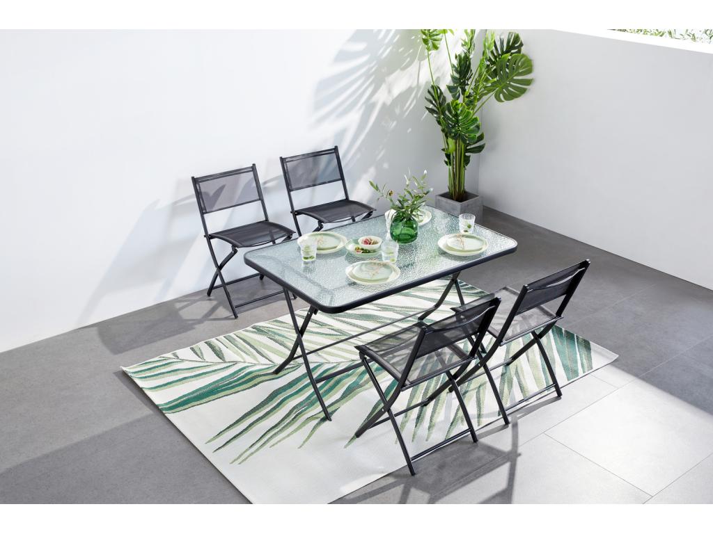 Garden table and 4 chairs Maisonpuretop 32452HDFE