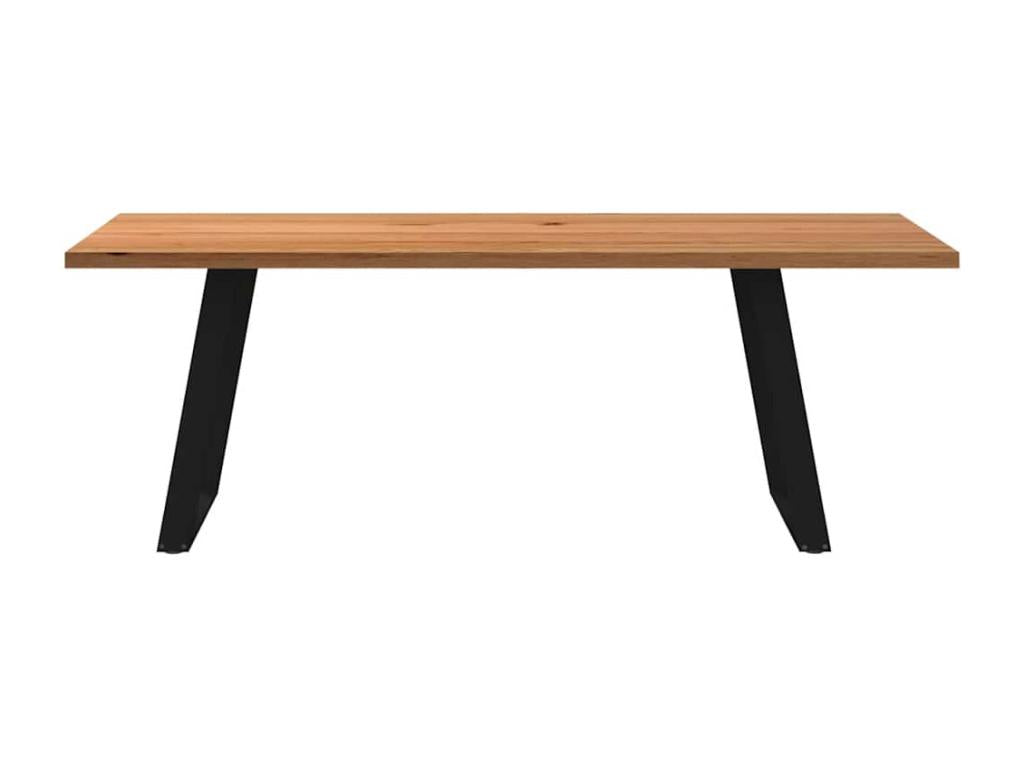 Light brown rectangular solid oak dining table 00457TVJA