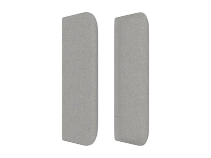 Headboard with wings, light grey, 203x16x78/88 cm, fabric, 87230RHZA
