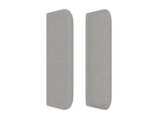 Headboard with wings, light grey, 203x16x78/88 cm, fabric, 87230RHZA