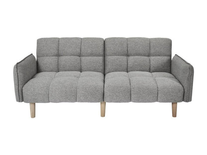 Convertible sofa in grey fabric, 195 cm wide - DREAM 36358ISFH