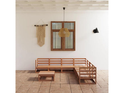 8-piece garden furniture set, honey brown, solid pine wood 88611MEGN