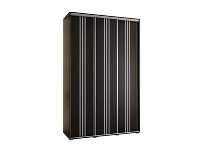 Maisonpuretop 6 Sliding Door Wardrobe 235.2/150/45 3 Doors Black/Black/Silver 53222LCVX