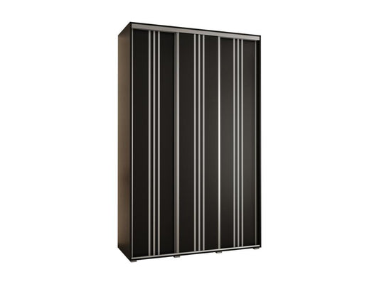 Maisonpuretop 6 Sliding Door Wardrobe 235.2/150/45 3 Doors Black/Black/Silver 53222LCVX