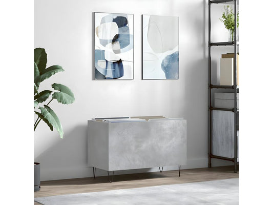 Concrete grey disc cabinet 74.5x38x48 cm engineered wood 53894CVVI