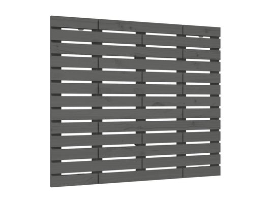 Wall-mounted headboard, grey, 141x3x91.5 cm, solid pine wood, 58049NGVM