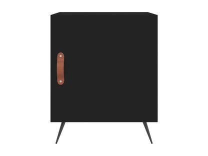 Black bedside table 40x40x50 cm engineered wood 48101RTKL