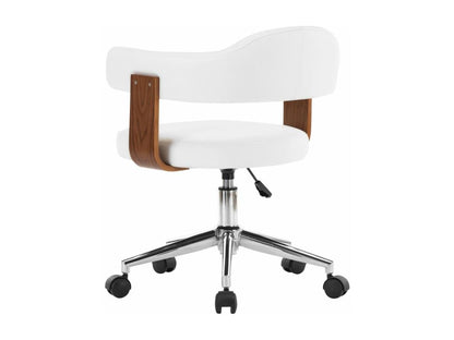 White leather swivel chair/armchair, 55x50x78 cm, 02 0024083 72662TIEY