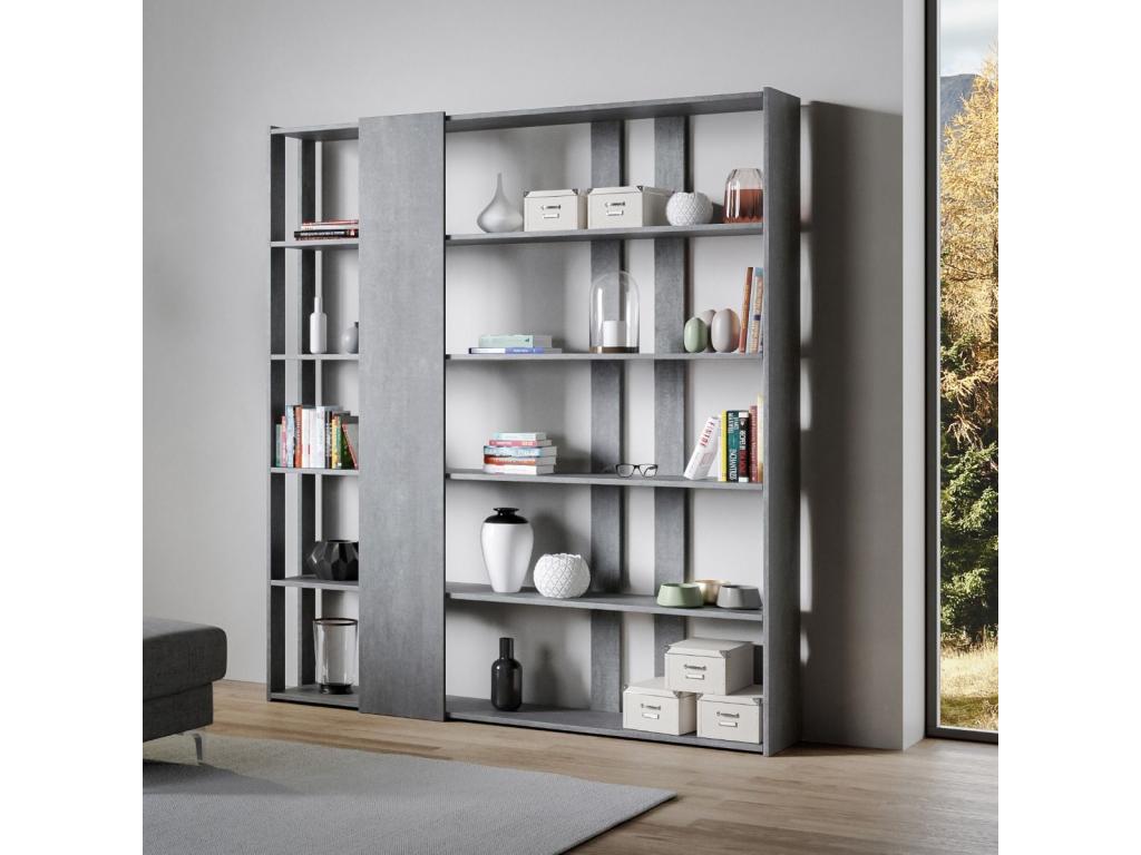 Parisianestop D bookcase, concrete grey, 94046PKXF